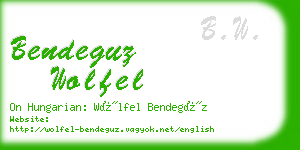 bendeguz wolfel business card